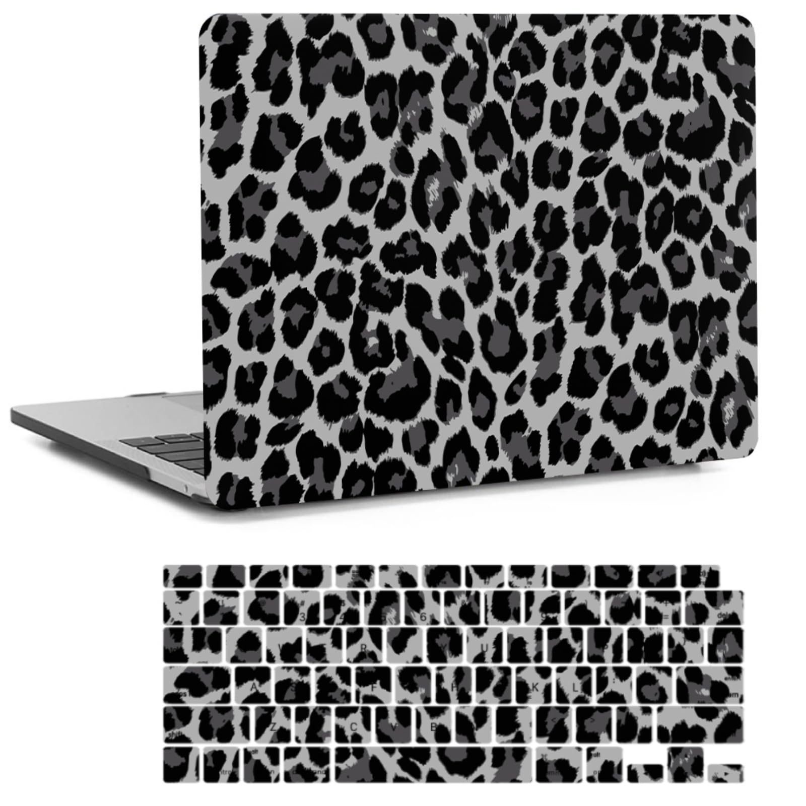 Funda MacBook Pro 13 de plástico rígido protector de teclado estampado leopardo 8