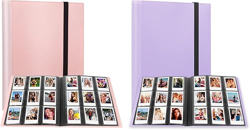 Paquete de 2 álbumes de fotos de 432 bolsillos para cámara Fujifilm Instax Mini, cámara instantánea Polaroid Snap PIC-300 Z2300, álbum de fotos de 2