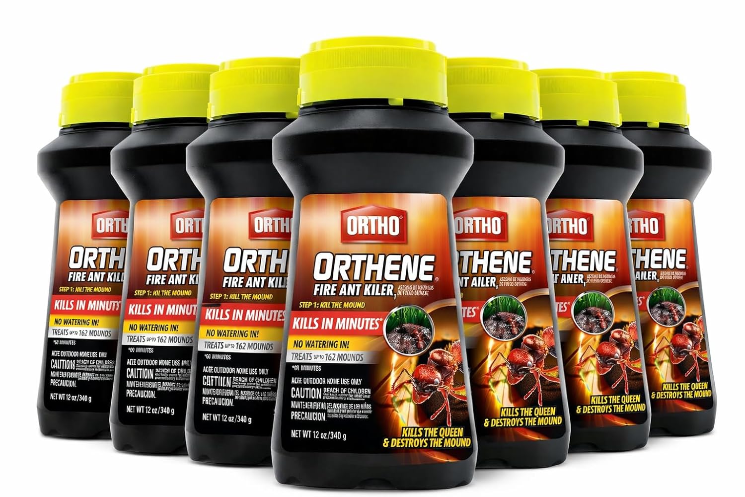 Ortho Orthene Fire Ant Killer – Pack of 4 (12 oz Each) – Outdoor Powder Kills Queen & Colony – Fast Lawn & Garden Treatment – No Watering Required