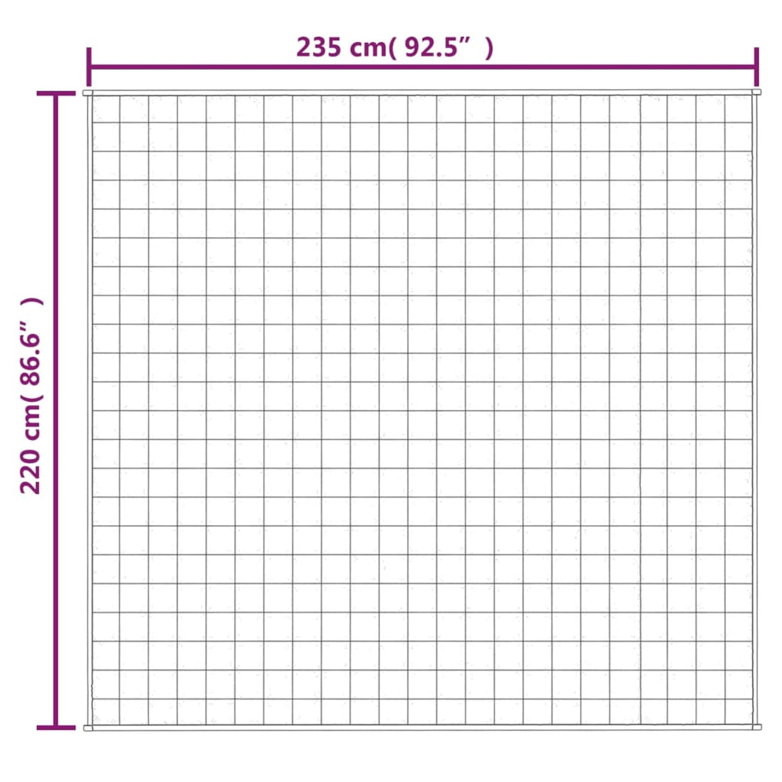 ZEYUAN Coperta Ponderata Grigia 220x235 cm 15 kg Tessuto,Biancheria,Lenzuola e Coperte,Coperte-350729
