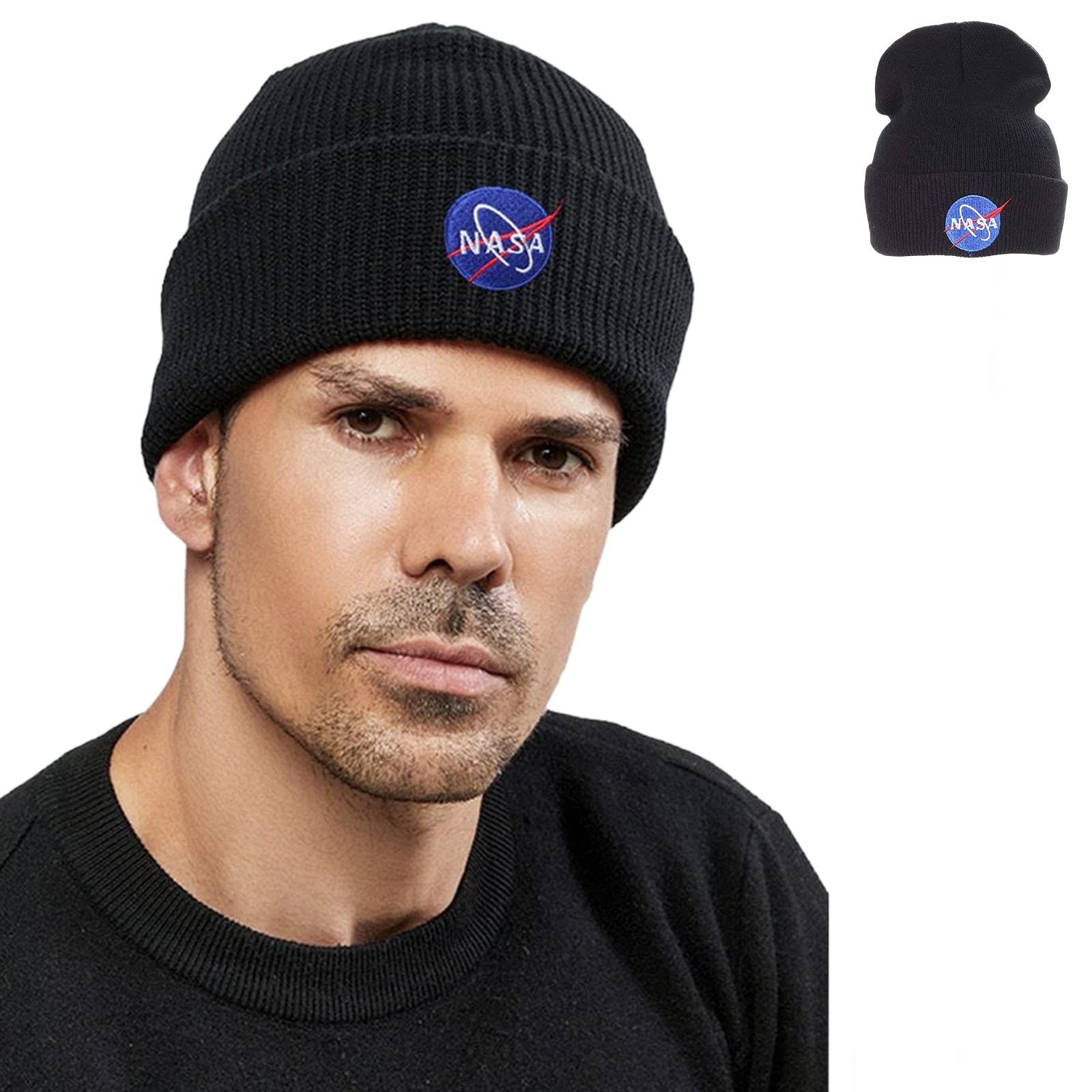 PHILOMINASA Logo Hip Hop Knit Hat with Fine Embroidery