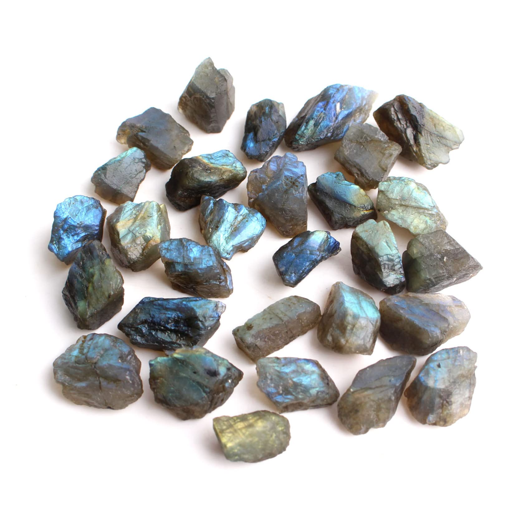 Mini Labradorite 0.19-1.37in pierres naturelles multicolores AMUCK, cristal décoratif