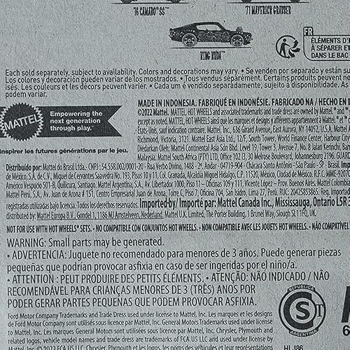 Miniatura 5 de Hot Wheels '71 Maverick Grabber - Coche de Halloween a escala 164, negro, 2 x 3 x 1.5 pulgadas