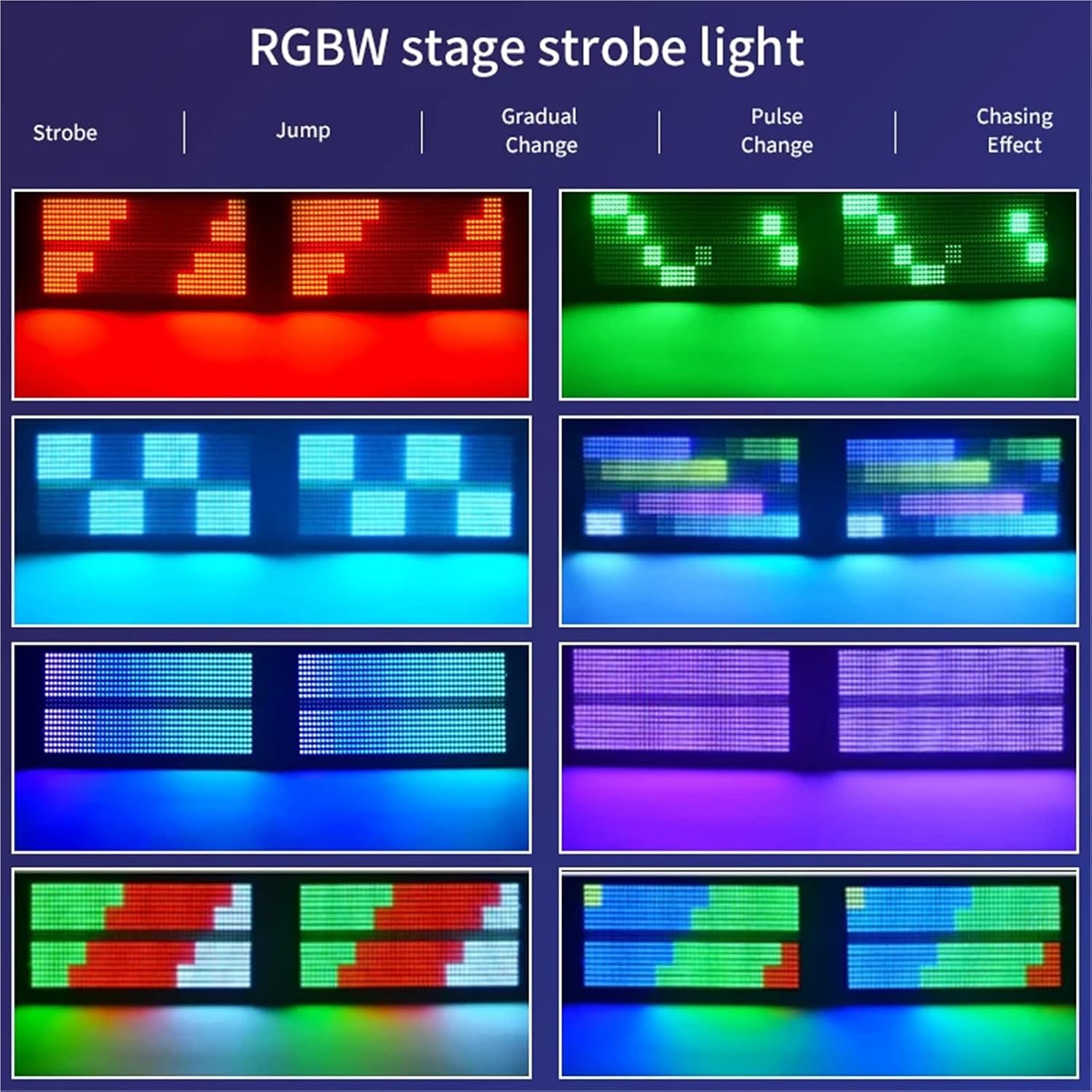 200W LED RGBW 4in1 Partition Strobe Light DMX Super Bright Dj Wash Bar Strobe Stage Lighting Effects(AU Plug)