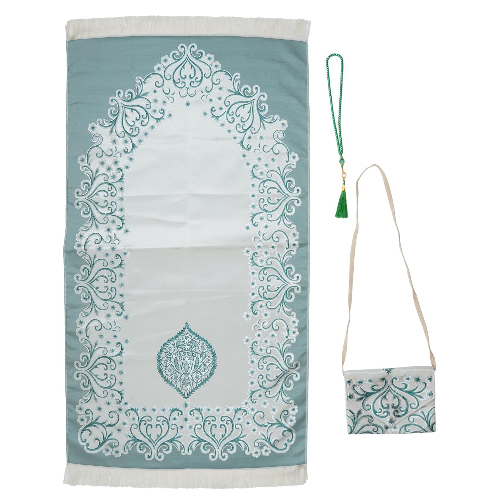 Xjdzineq Muslims Prayer Rug with Tasbih and Portable Bag Muslims Women Men Islamics Pray Mat for Ramadans Outdoor Blanket