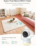 Dr.Care LumiView Smart WiFi Baby Monitor with Clip Mount - 5" 1080P FHD & 2K Camera App Control, Privacy Mode, 5000mAh Removable Battery, Cry & Motion Alerts, HD Night Vision, RGB Night Light