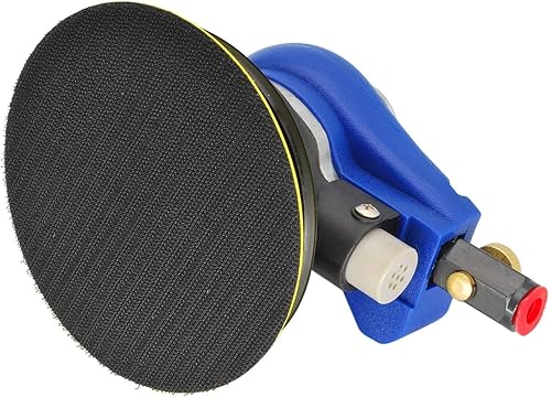 Miniatura 4 de Lijadora orbital aleatoria de aire de 5 pulgadas, herramienta neumática de lijadora de palma con 10 piezas de lija, lijadoras de aire para trabajo