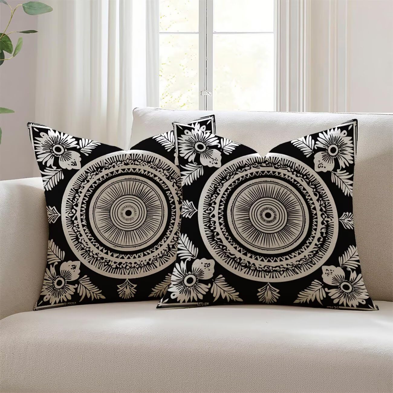 Housses de coussin imperméables et déperlantes Lejnlnng JL-4802 pour canapé extérieur et salon
