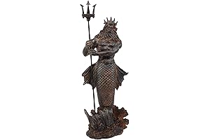 Ebros Greek Mythology God of The Seas and Tremors Merman Poseidon Statue...