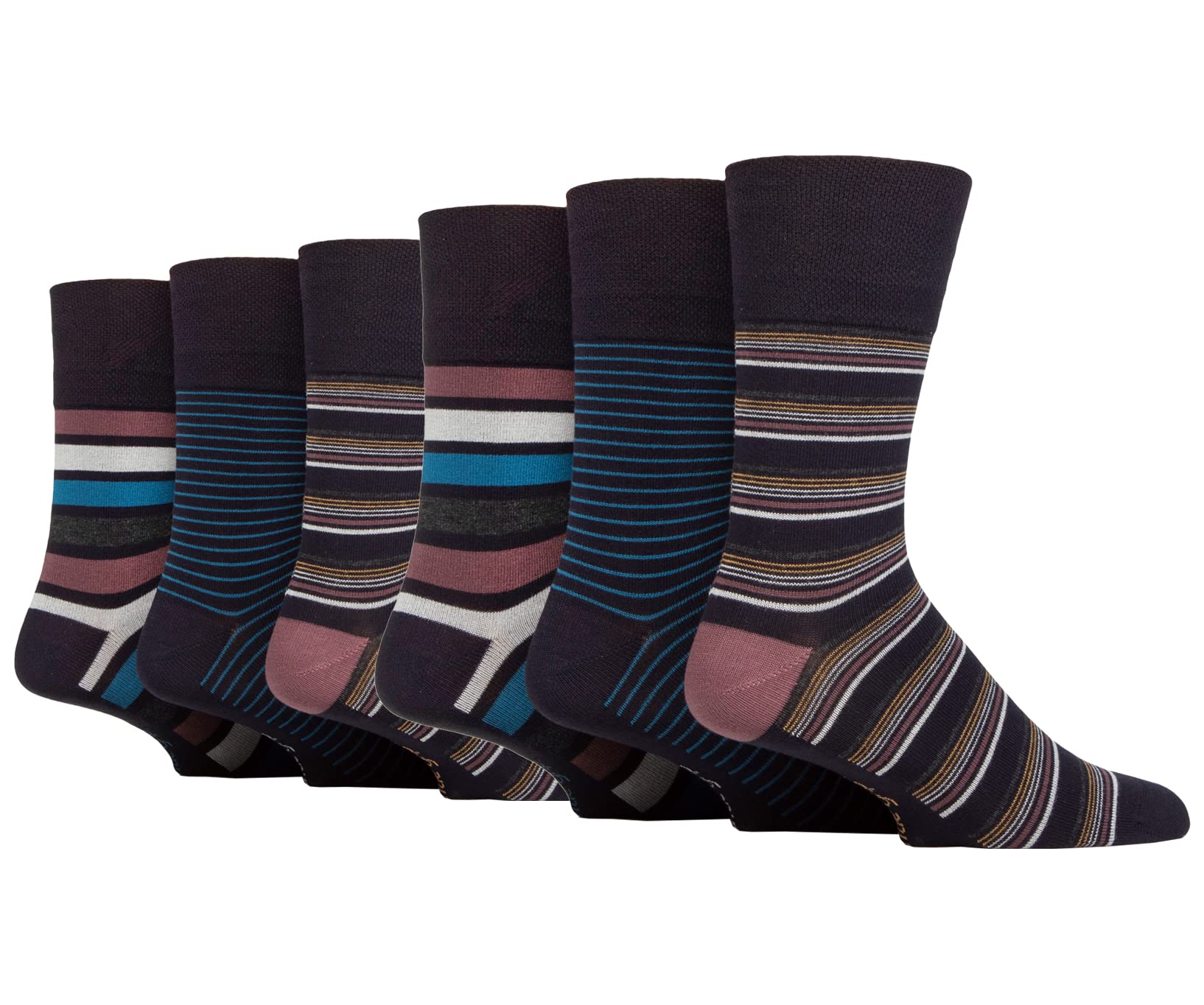 Sock Shop Gentle Grip Men's Rm07 6 Pairs Gentle Grip Bamboo Socks (Rm07), 6-11