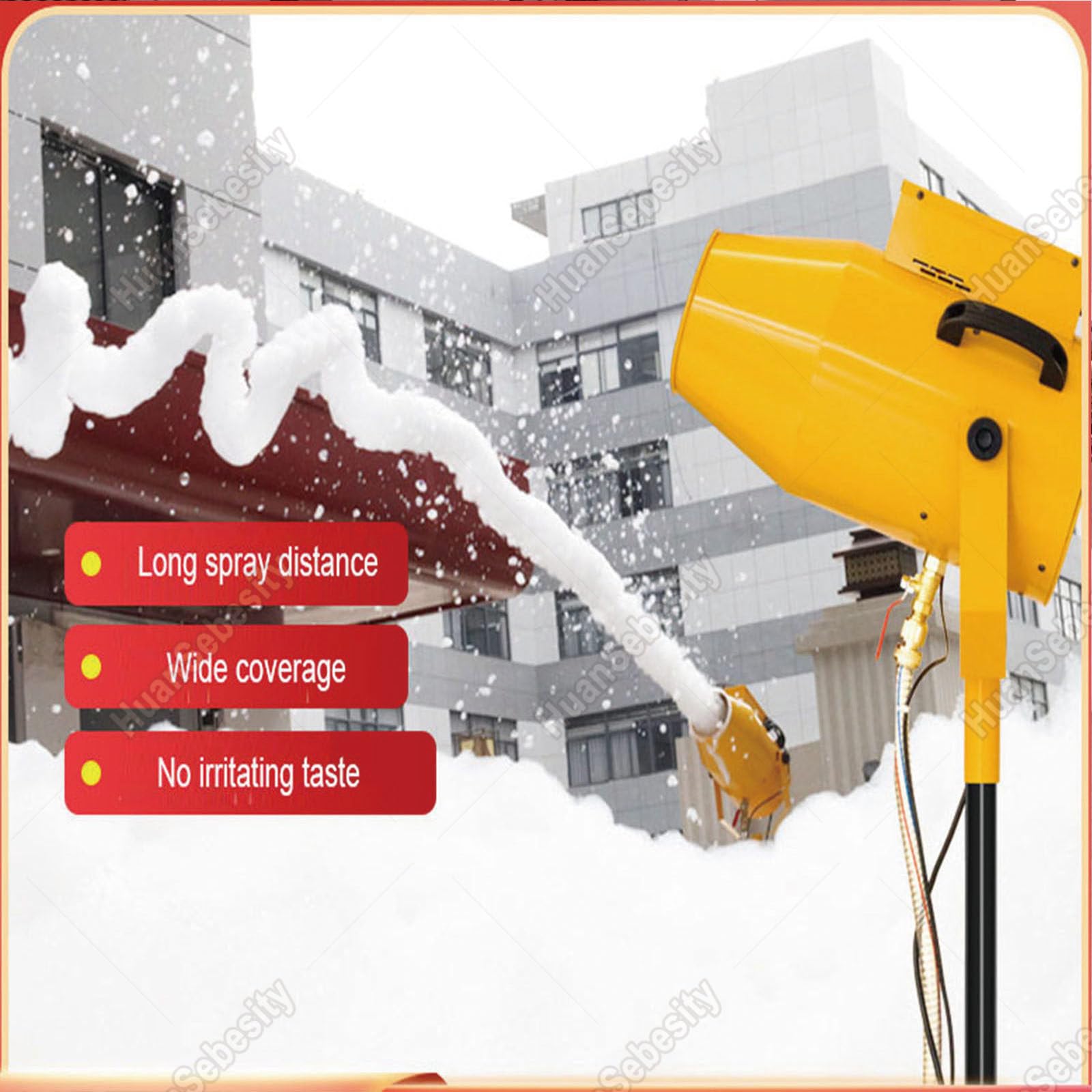 Macchina per Schiuma 1000W per Feste All'aperto,Cannone a Schiuma | Angolo Regolabile,Distanza 6-10 M/Area 80 M,Angolo Regolabile,Effetto Scenico,Per Feste E Compleanni Bambini,Plug-Intype