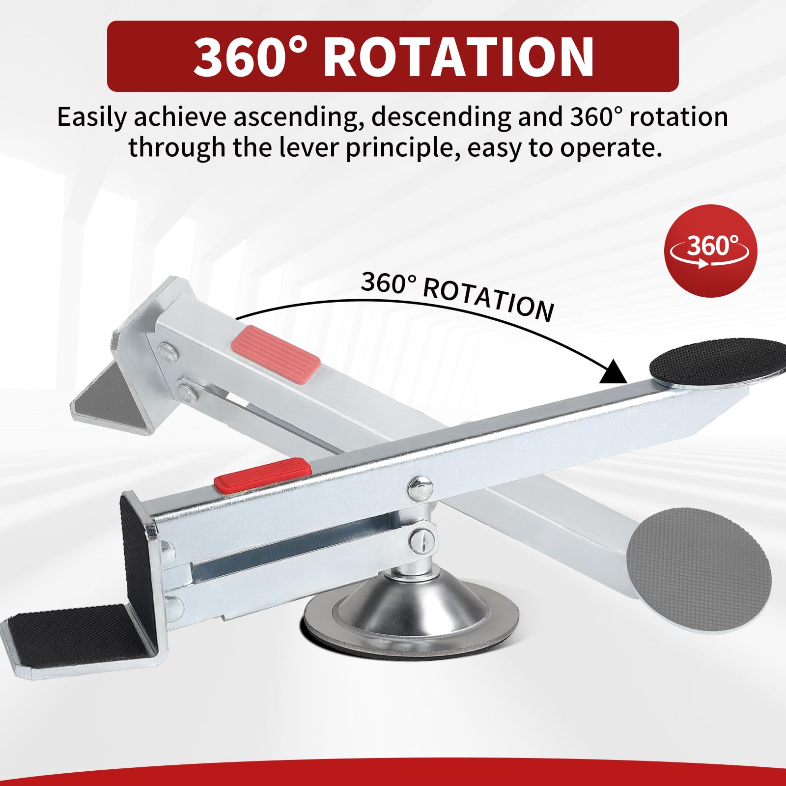 DBREAKS Door Lifter, Furniture Lifter, Door Lifter for Room Doors 360 Degree Rotation, Cabinet Lifter, Plate Lifter - Image 4