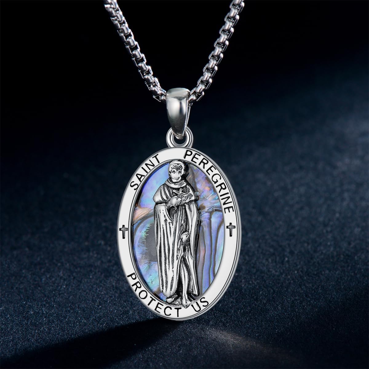 PROESS Saint Necklace 925 Sterling Silver St Michael/St Benedict/St Anthony/St Jude Medal Necklace Religious Medal Jewelry Gifts for Women Men with 22"+2"/18"+2" Chain - Image 2