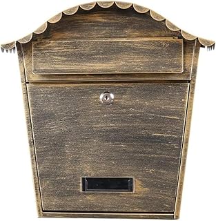Villa Mailbox Outdoor Mailbox Wall Wrought Iron Creative Outdoor Waterproof with Lock