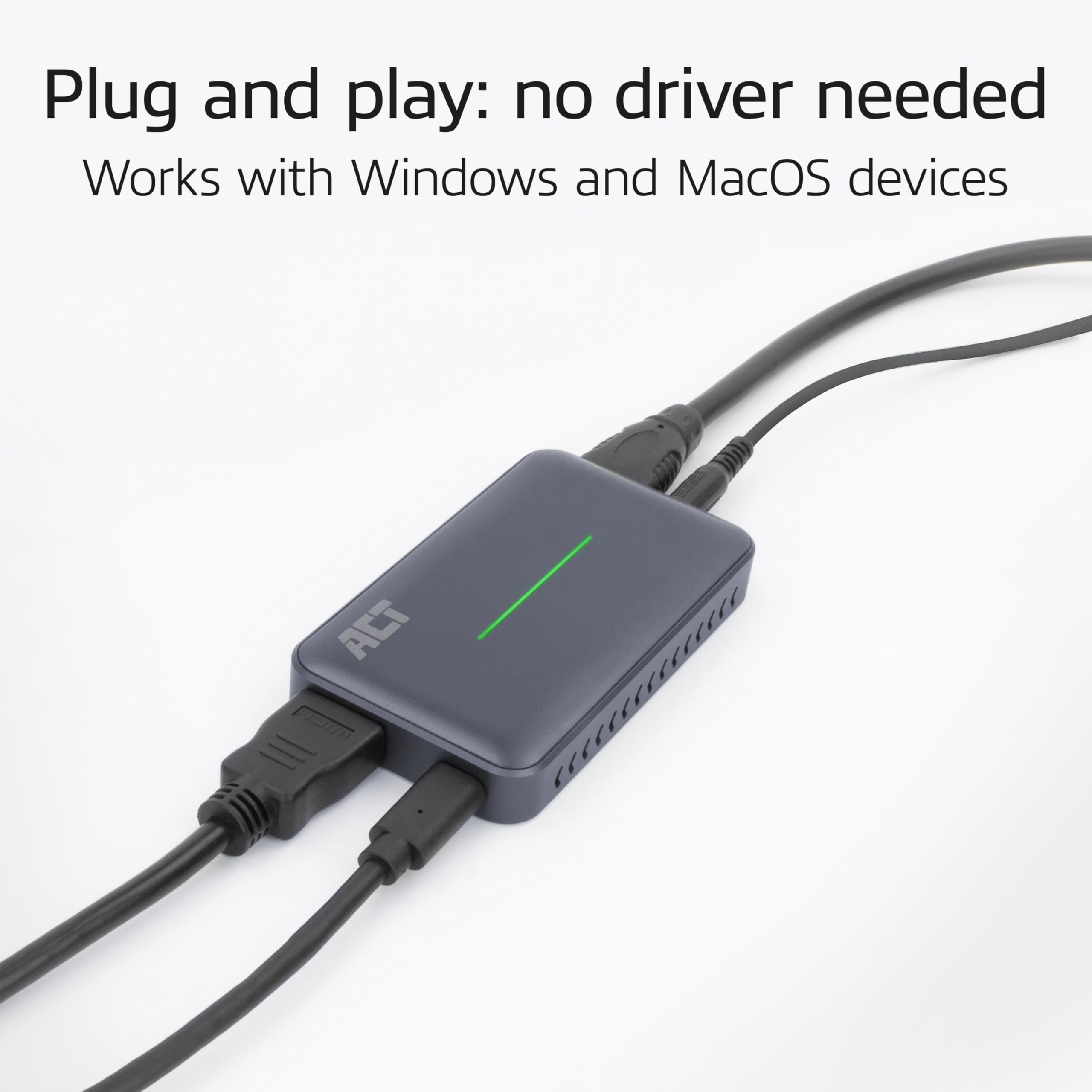 ACT Video Capture Card, 4K HDMI Loop-Out, HDMI Capture Card con USB Type-C, scheda di registrazione video audio per streaming, gaming PS5/Xbox/Switch/Twitch/Youtube/OBS - AC7600