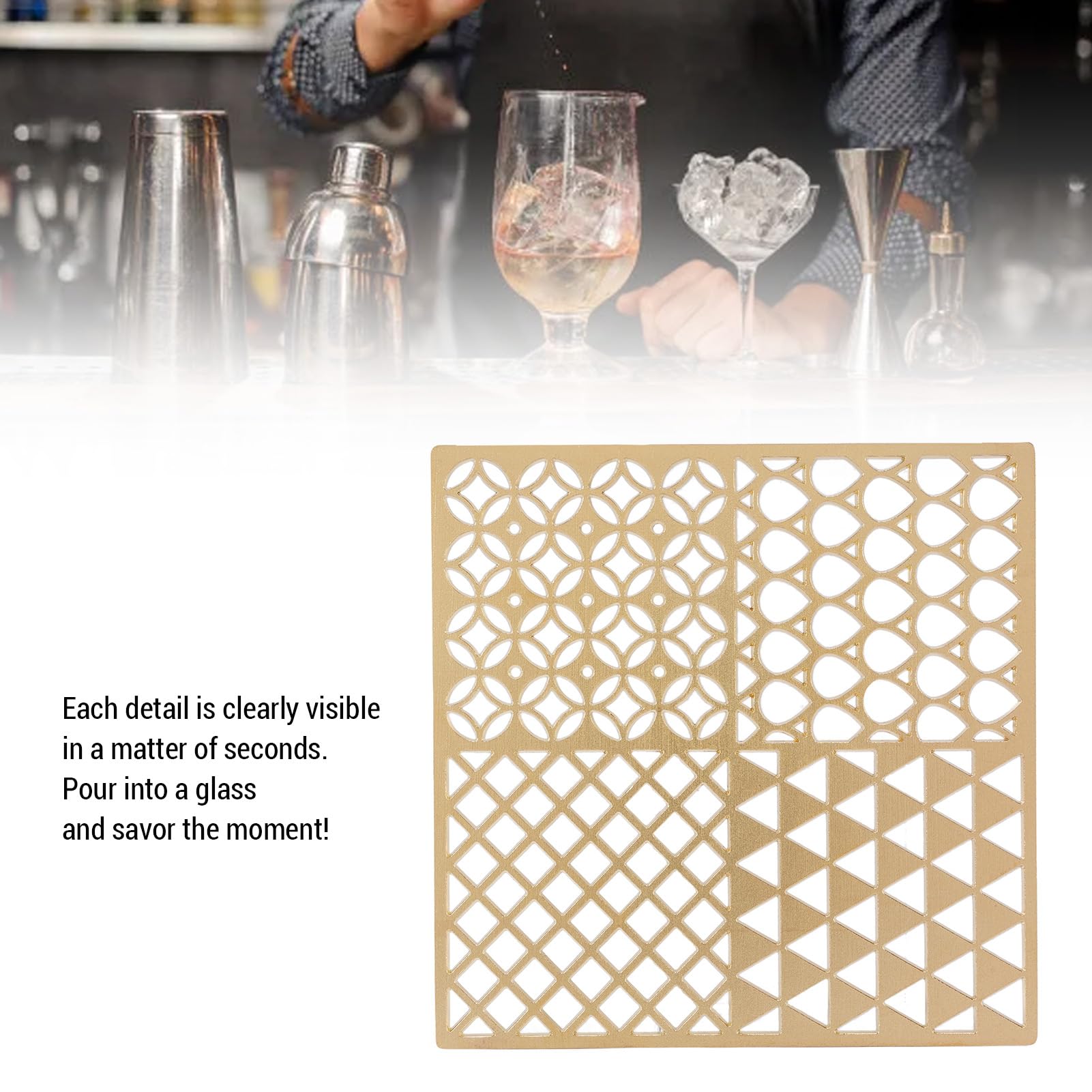 Plateau de Conception de Machine à Glaçons Transparent pour Cocktails Whisky élégance sans Effort Matériel de Cuivre de Glace Prêt pour la Fête (B)