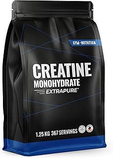 Creatin Monohydrat Pulver 1,25kg / 1250g - Ultra Reines Kreatin Monohydrat mit Vitamin B6 -Hochdosiert - Extrapure Creatine Monohydrat - Creatin Pulver Monohydrate - Vegan Jahresvorrat