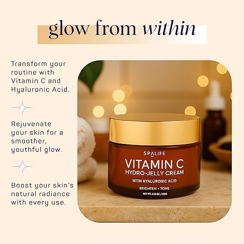 Miniatura 5 de SpaLife Hidratante de la vitamina C de la belleza - crema facial hidratante de la jalea con el ácido hialurónico