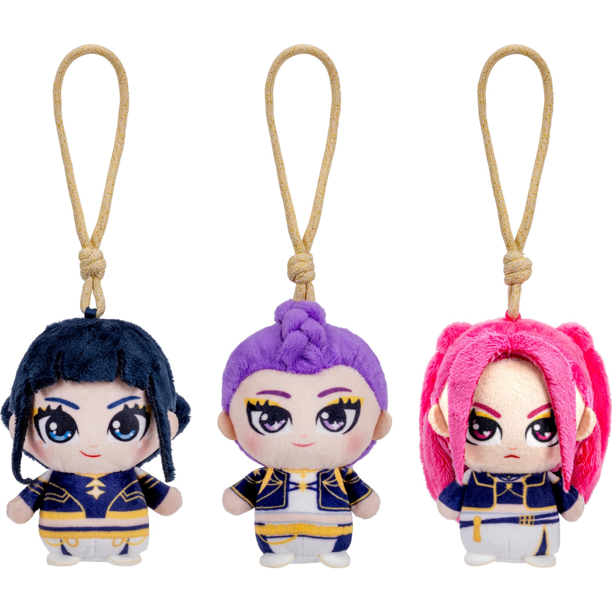 Photo 1 of Kpop Demon Hunters 3-Pack 4-inch Clip-On Plush - Rumi, Mira, and Zoey Mini Collectible Character Clips for On-The-Go Fans - Ages 6+