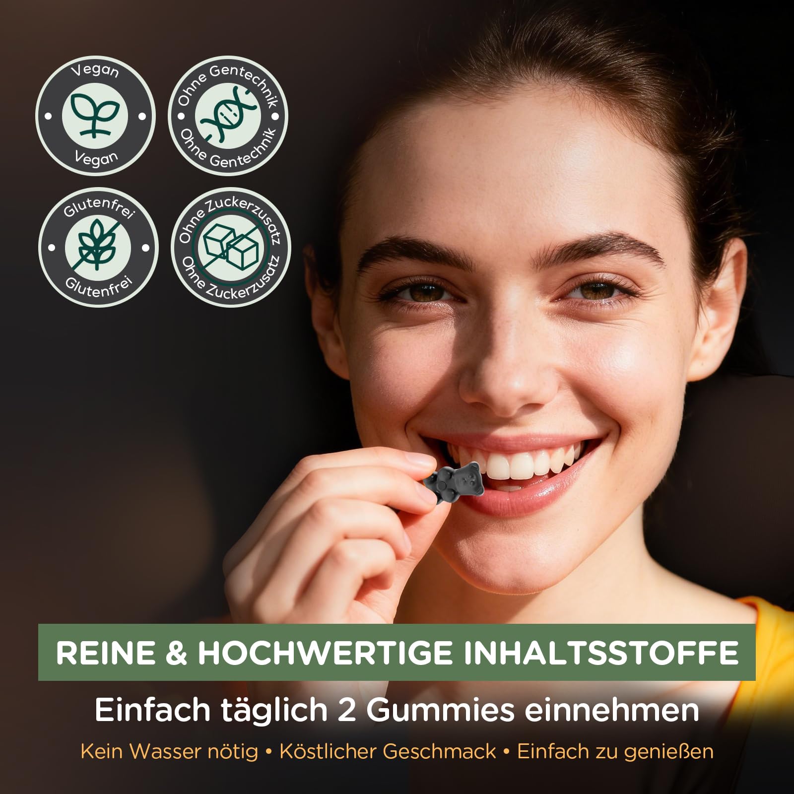 Gomitas de Shilajit 1400 mg, con Extractos de Chaga y Ashwagandha, Veganas y sin Azúcar (60 Unidad (Paquete de 2))