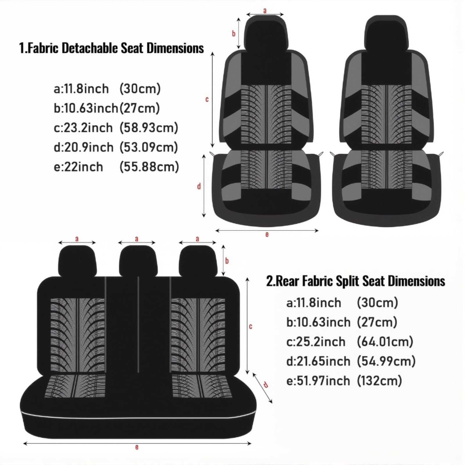 Coprisedili Auto Completi, per Hyundai Atos Prime (MX) 1999-2015 Protezione Integrale Traspirante Set 9 Pezzi Accessori Interni Lavabili Universali,B