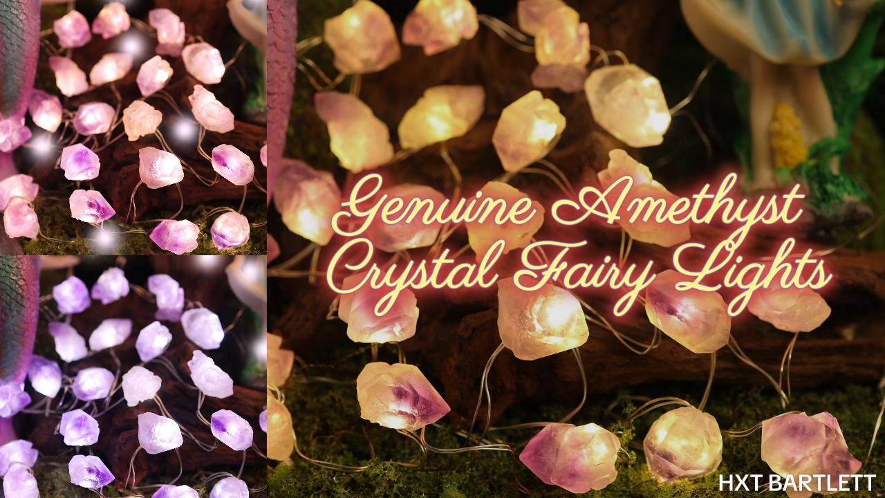 Amazon.com: JASHIKA Genuine Amethyst Crystal Fairy Lights, Natural