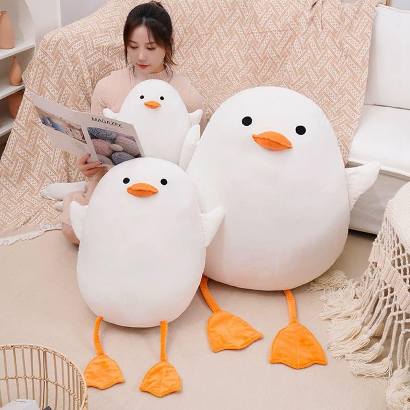 Amazon｜抱きまくら 癒し系 抱き枕 アヒル 柔らかく低反発クッション