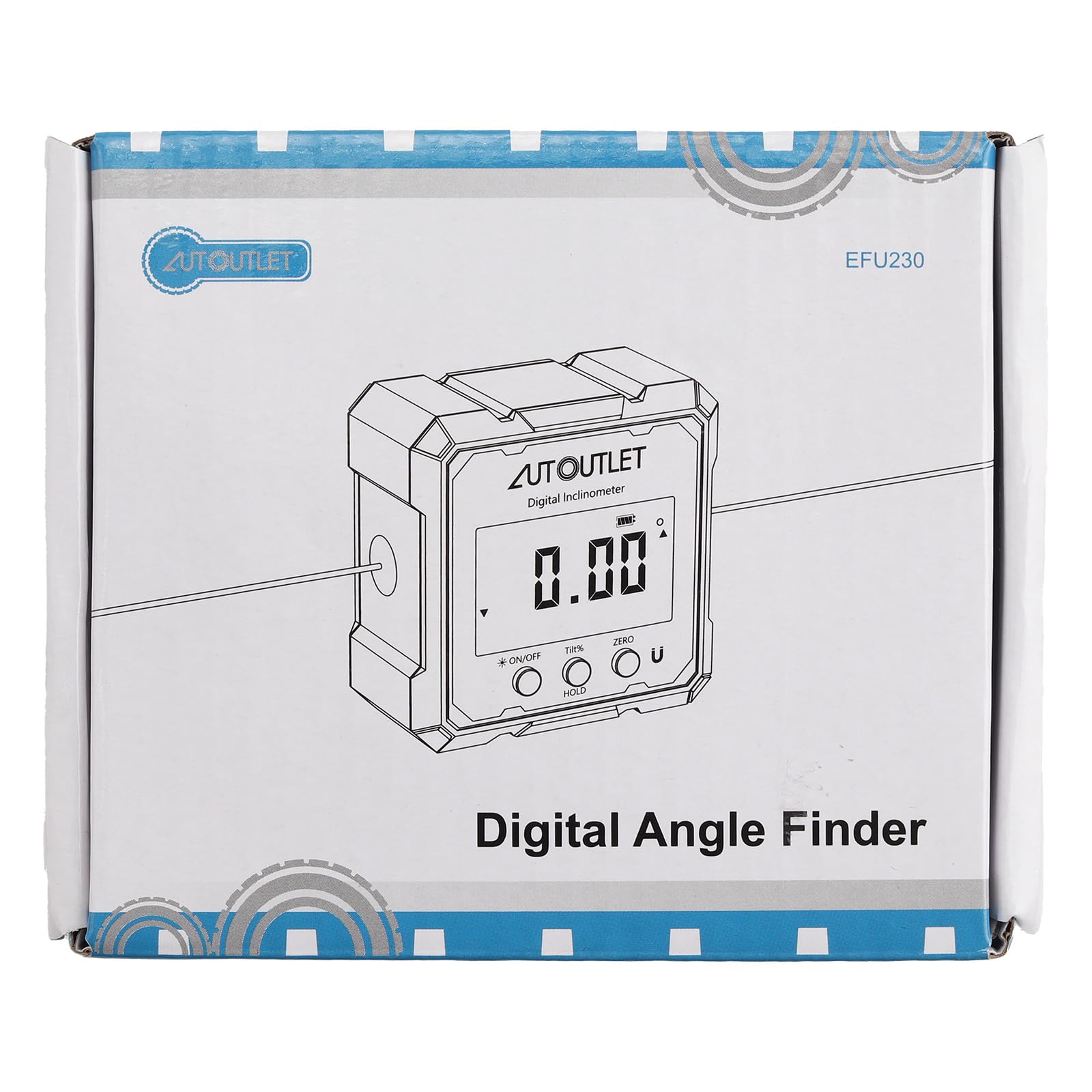 AUTOUTLET Inclinómetro Digital con laser 4x4 Buscador de Ángulos 4 * 90 ° Indicador de Bisel, Inclinómetro con Luz de Fondo Magnética, IP54 Impermeable Caja de Nivel Digital
