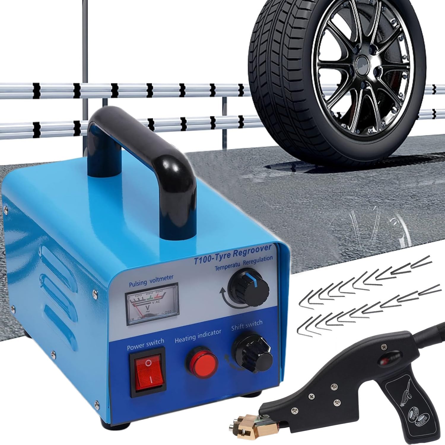 JYBNBBE Tire Grooving Machine, 400W Auto and Truck Tire Groover, U/V Shape, Professional Rubber Tire Grooving Tool for Deepening Tread Pattern