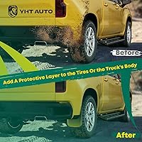 Vista 6 de YHTAUTO Juego de 4 protectores contra salpicaduras de barro para Ford F-150 2015-2020, con guardabarros de fábrica