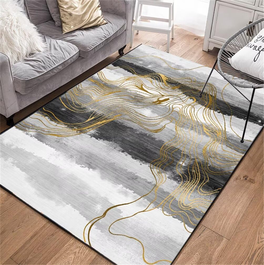 Tapis de salon gris 160x210 grand tapis de chambre ado lavable