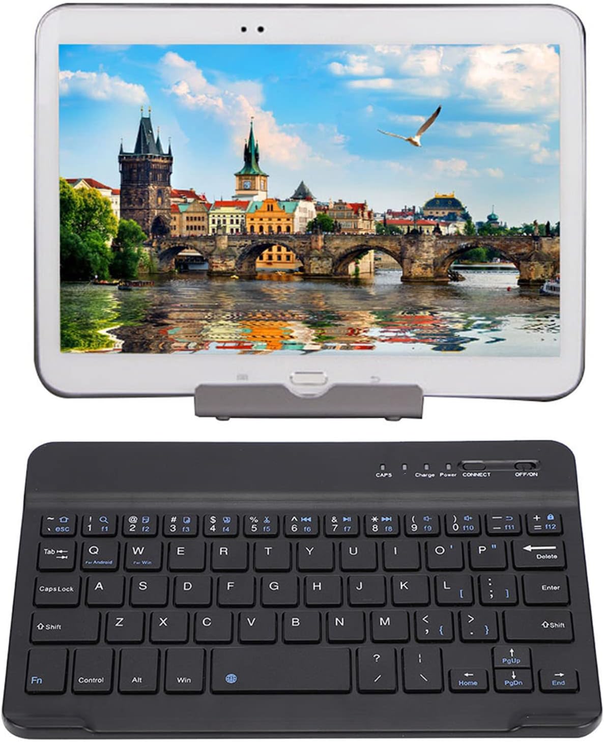 Portable Bluetooth Keyboard for Tablet, Ultra Thin Mini Wireless Keyboard for iPad, Windows, Android, iOS, Smartphone Tablet
