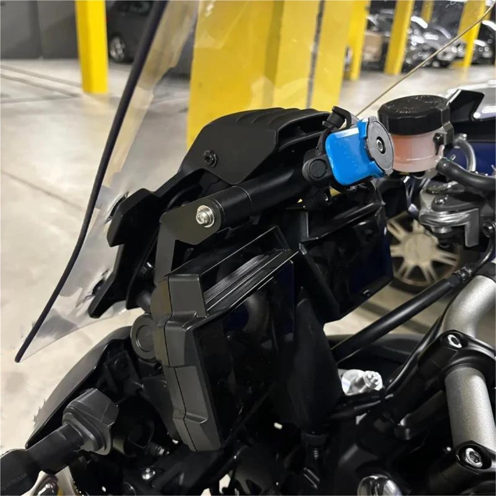 ZWBHNB Supporto Per GPS E Cellulare Per Yamaha Tracer 9GT/900GT, Staffa Da Manubrio Con Anti-Vibrazione, Nero