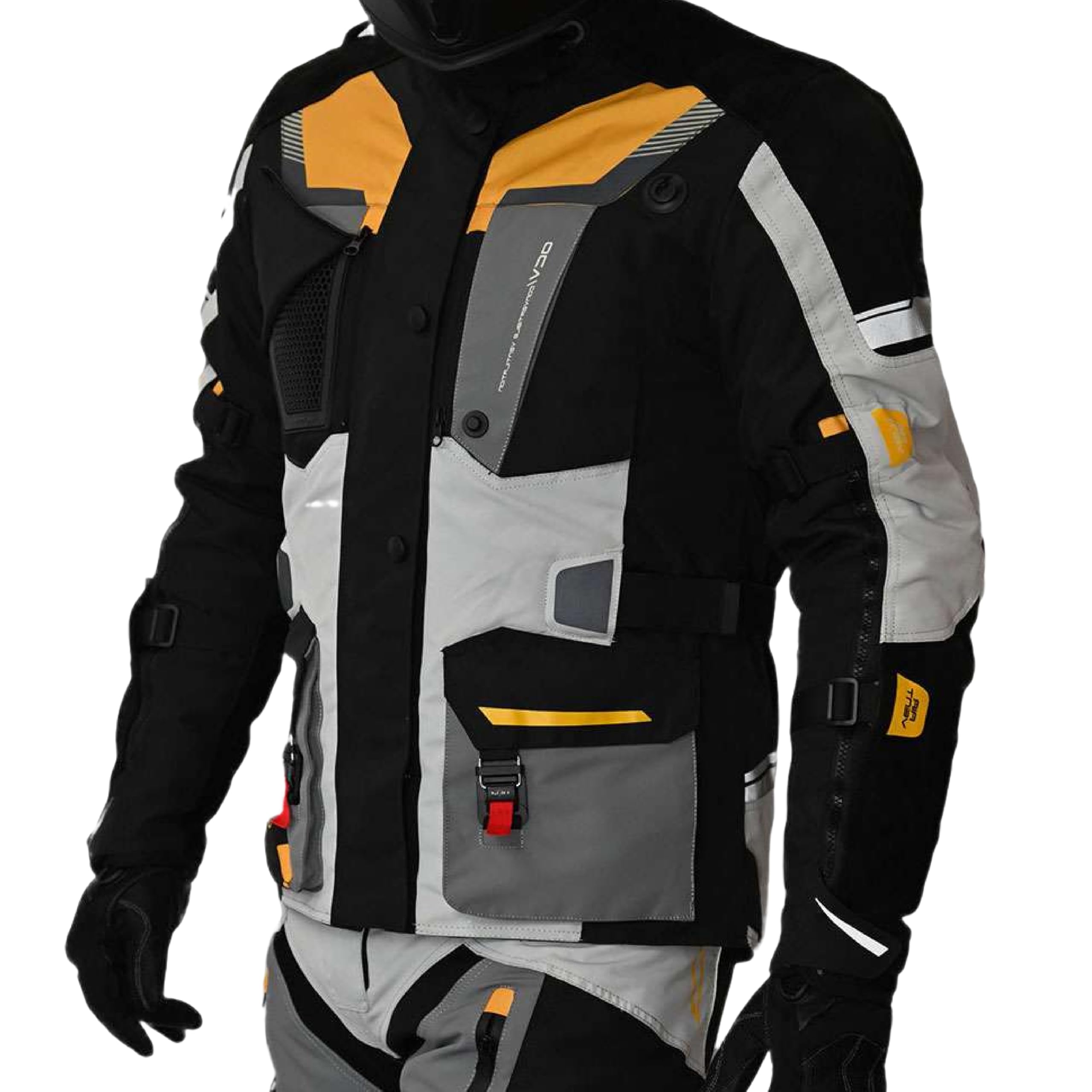TransAlpin HighPro 2in1 Motorradjacke Herren mit Protektoren - All Season Motorrad Jacke - Fidlock Magnetverschluss - CE AA Sympatex wasserdicht - Sicher & Komfortabel