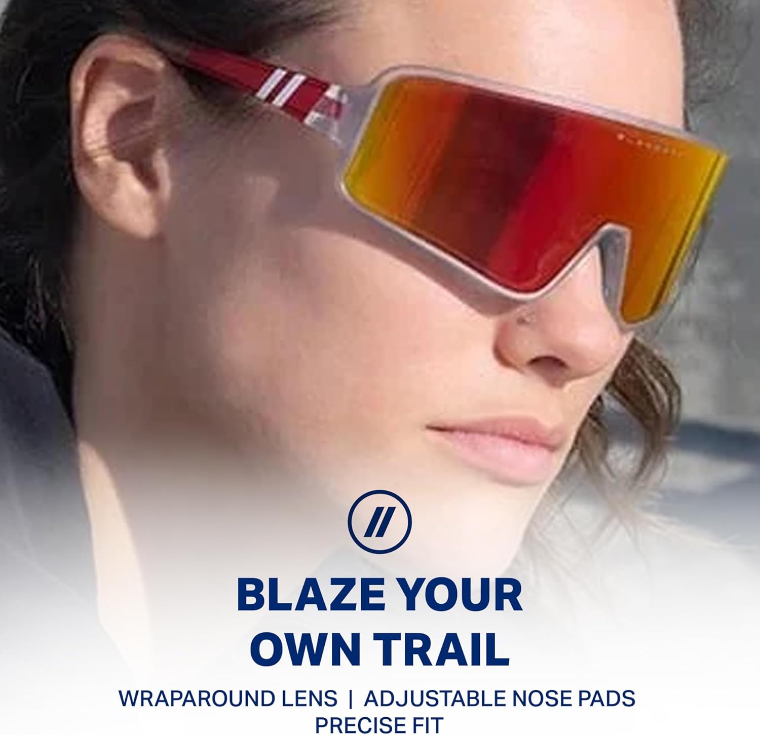 Blenders Eyewear Eclipse – Polarized Sunglasses – Wrap-Around Lens – 100% UV Protection – For Men & Women