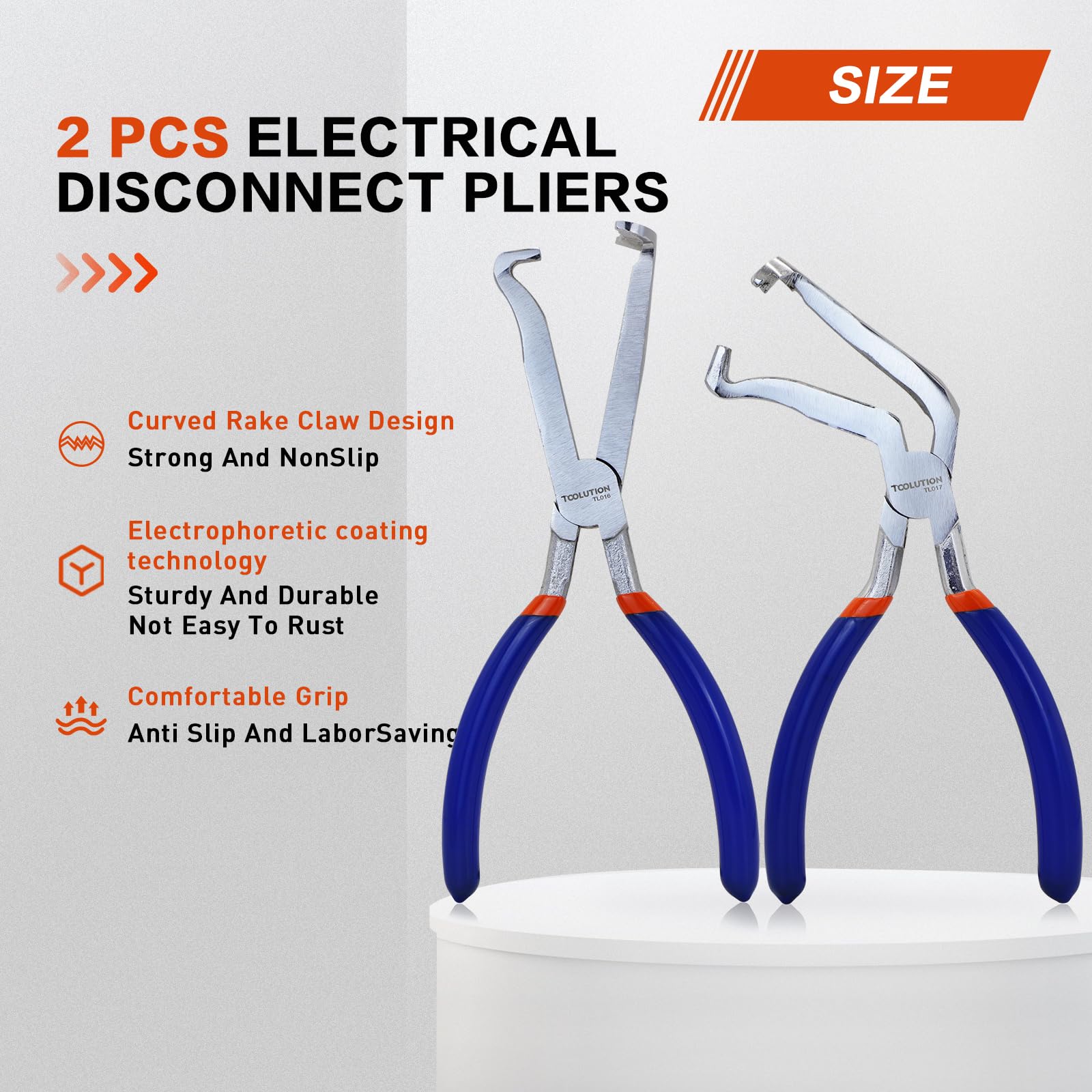 TOOLUTION 8 Inch Electrical Disconnect Pliers 2Pcs - Image 3