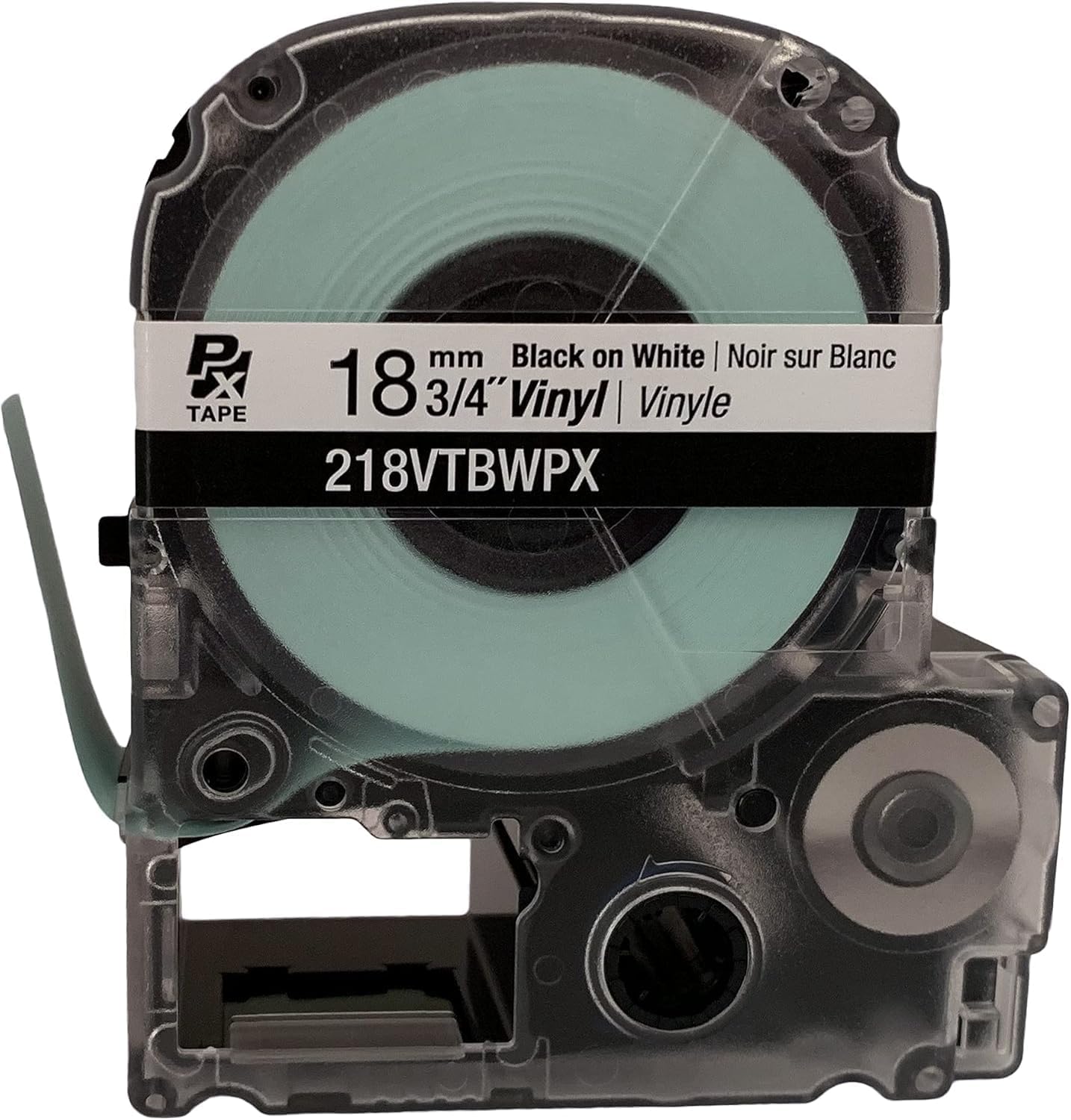 Epson LABELWORKS 224VTBWPX-5PK Genuine Tape Cartridge - 5 Unit Pack of Black on White Flexible and Durable Vinyl Industrial Label Maker Tape - 1" (24MM) Wide, 22.9 ft - 5 Pack