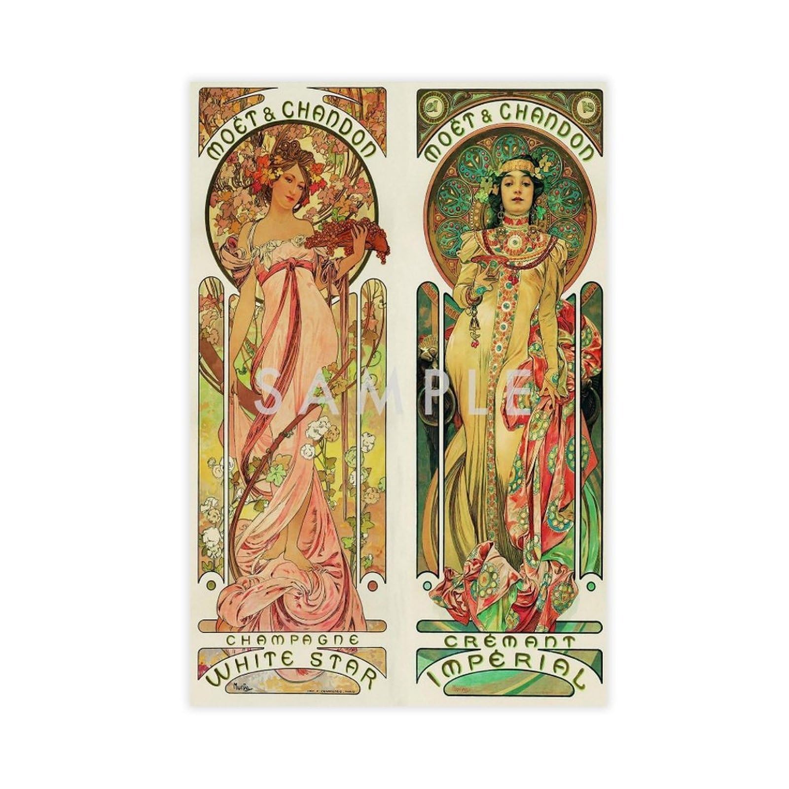 Iyqtaggh Alphonse Mucha Exhibition Art Canvas Poster Wall Art Decor Print Picture Paintings For Living Room Bedroom Decoration 20X30inch(50X75cm)