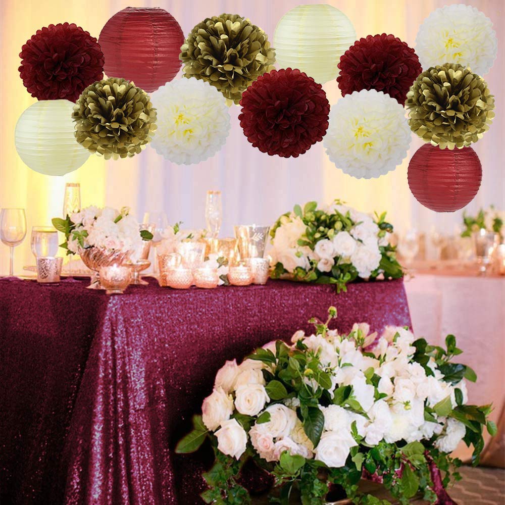 Bronze Confetti Gold Glitter \u0026 Burgundy Confetti: Wedding Table Decoration  Burgundy Birthday Decorations, image size:1000x1000