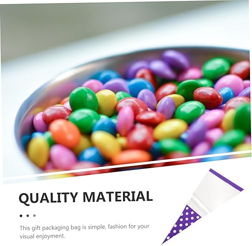 Miniatura 8 de Bolsa transparente en forma de cono para golosinas, paquete de 100 unidades, bolsas triangulares para galletas, bolsas transparentes en forma de