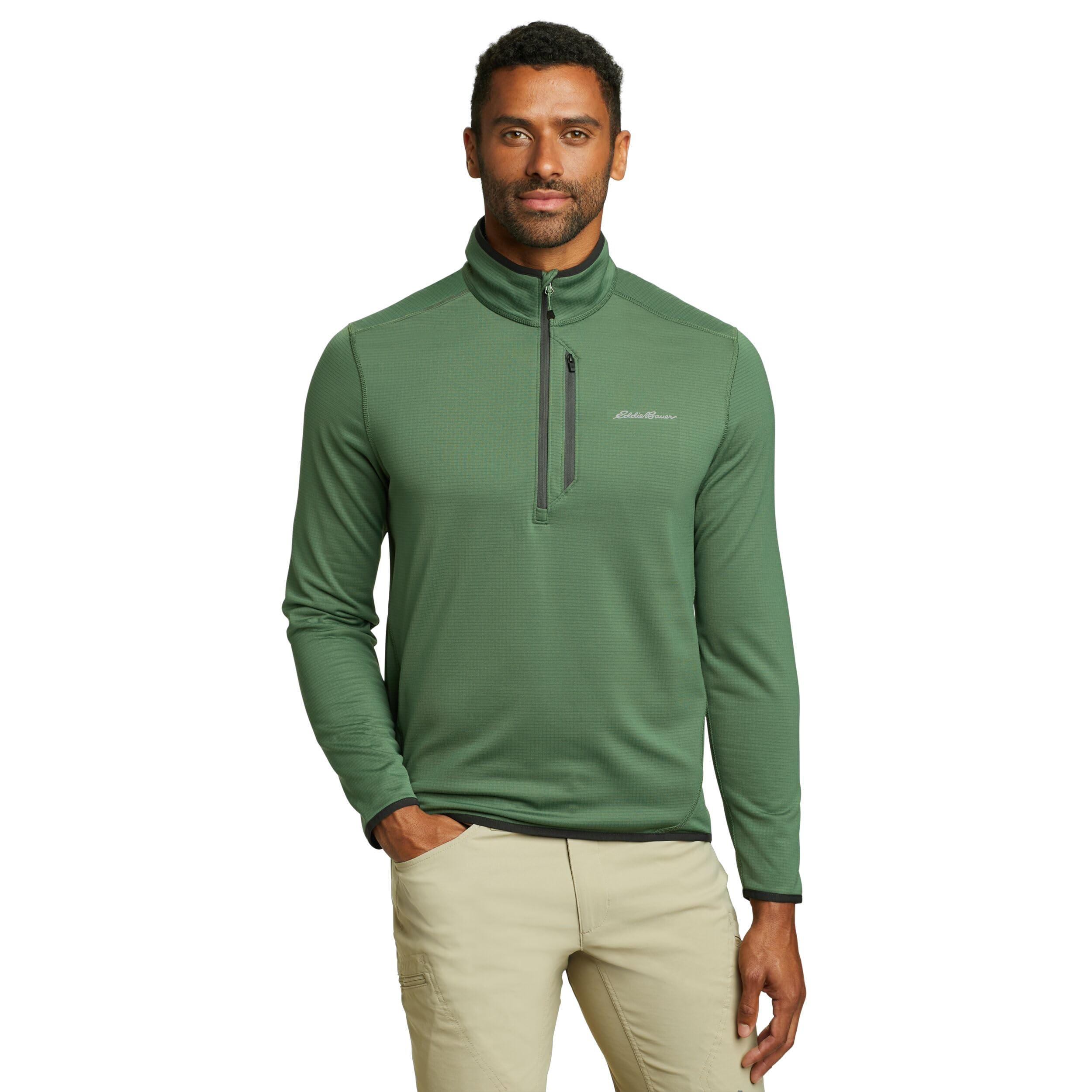 Eddie Bauer mens Activator Grid Long-sleeve Half-zip Fleece
