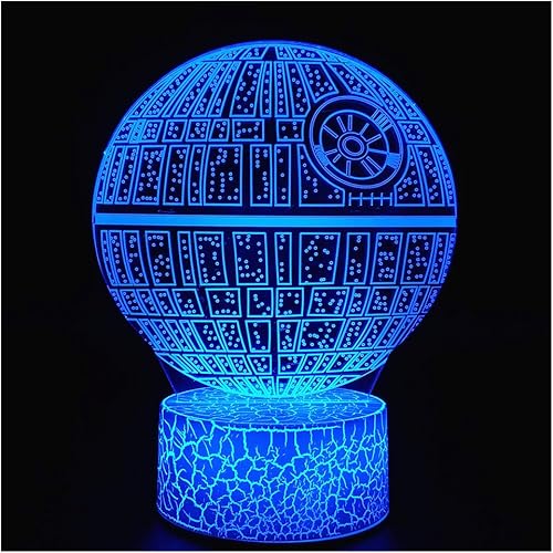 Luz nocturna de ilusión óptica 3D, lámpara de escritorio LED creativa visual con control táctil, 7 cambios de color, alimentada por USB, para