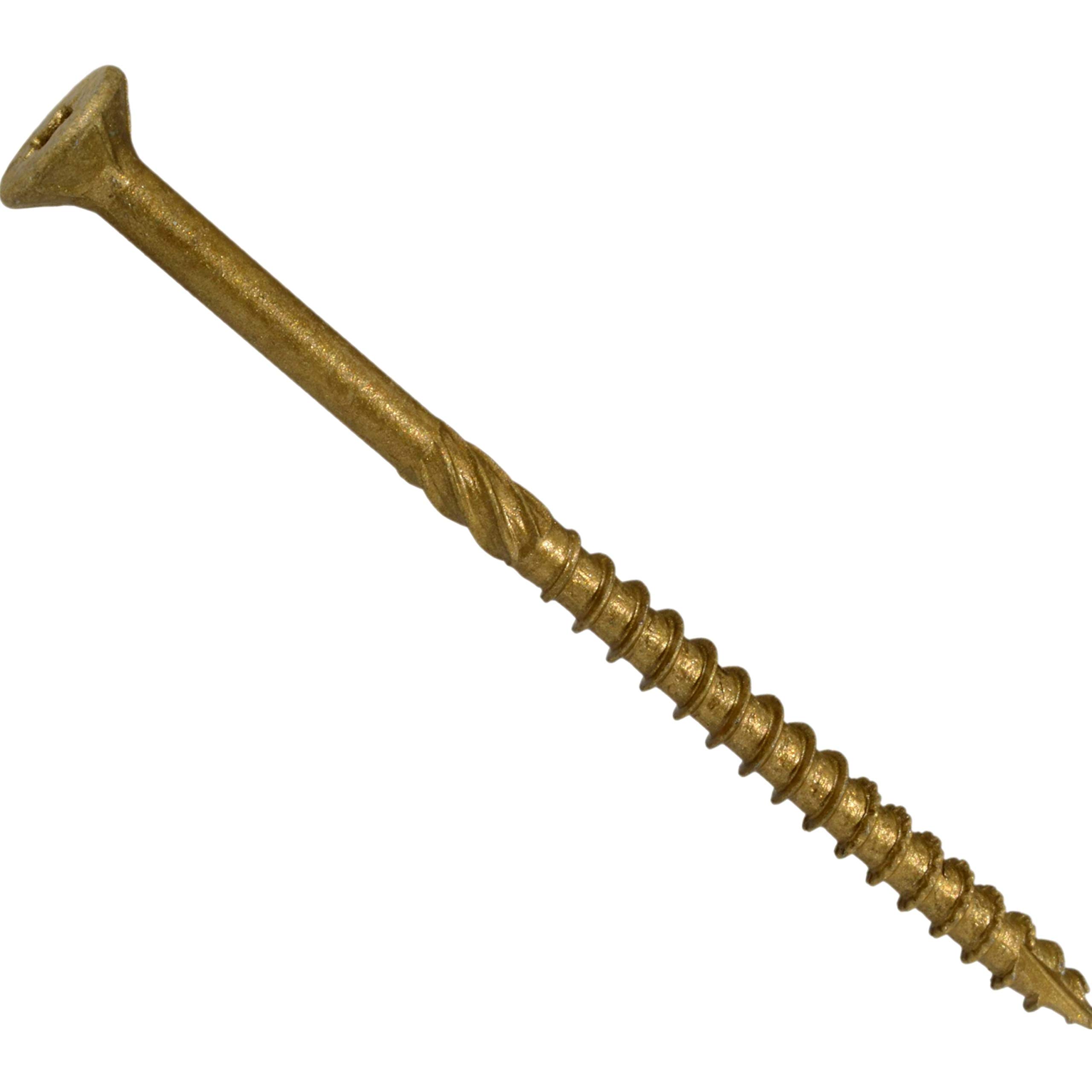 014973451981 Deck Screws, 10 x 3-1/2 Tan, Piece-10