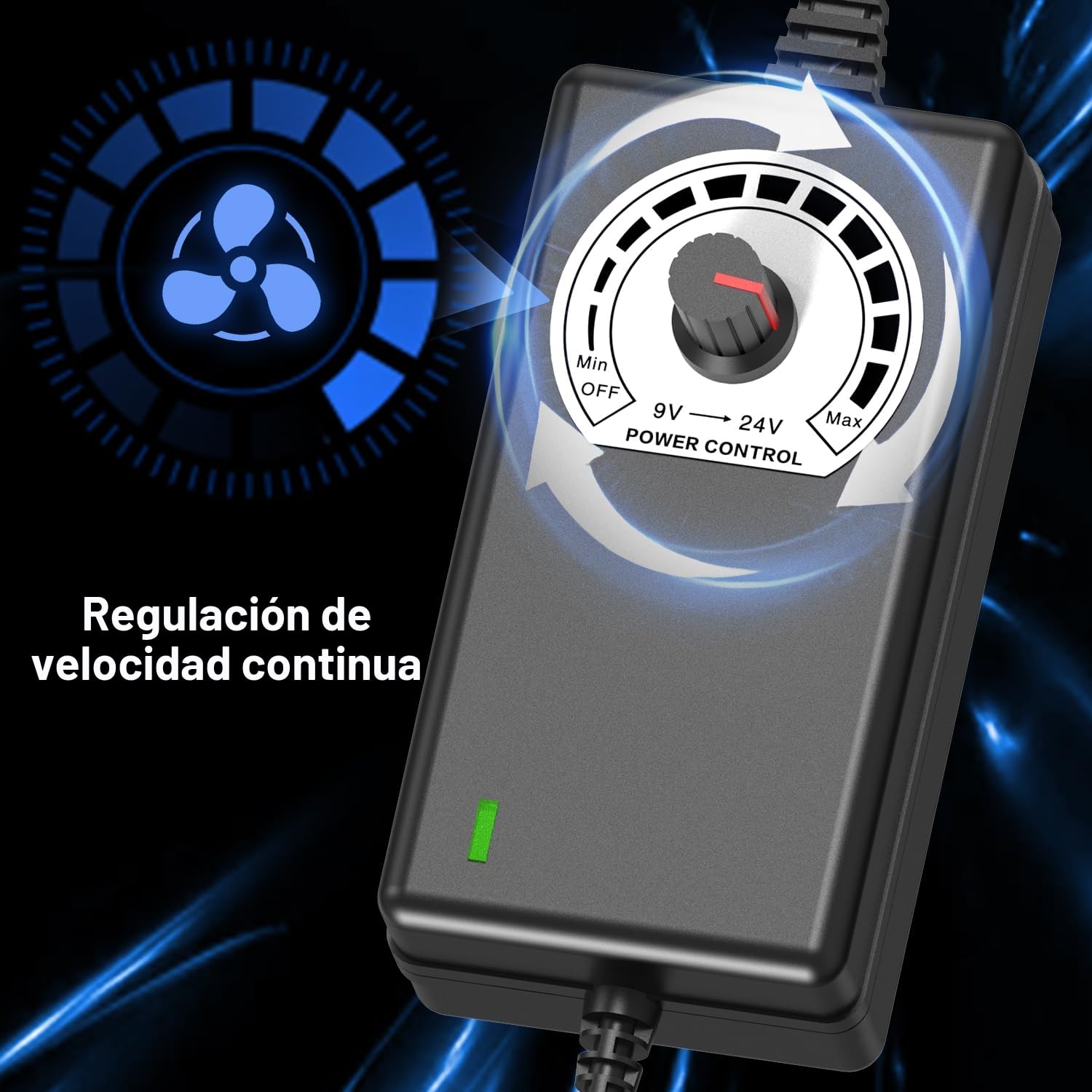 Aygrochy Ventilador Extractor de aire 100 mm, 7 W 221 m³/h Extractor de aire de ventilación con controlador de velocidad variable, aireador extractor de humedad para bodegas, garajes, tienda de