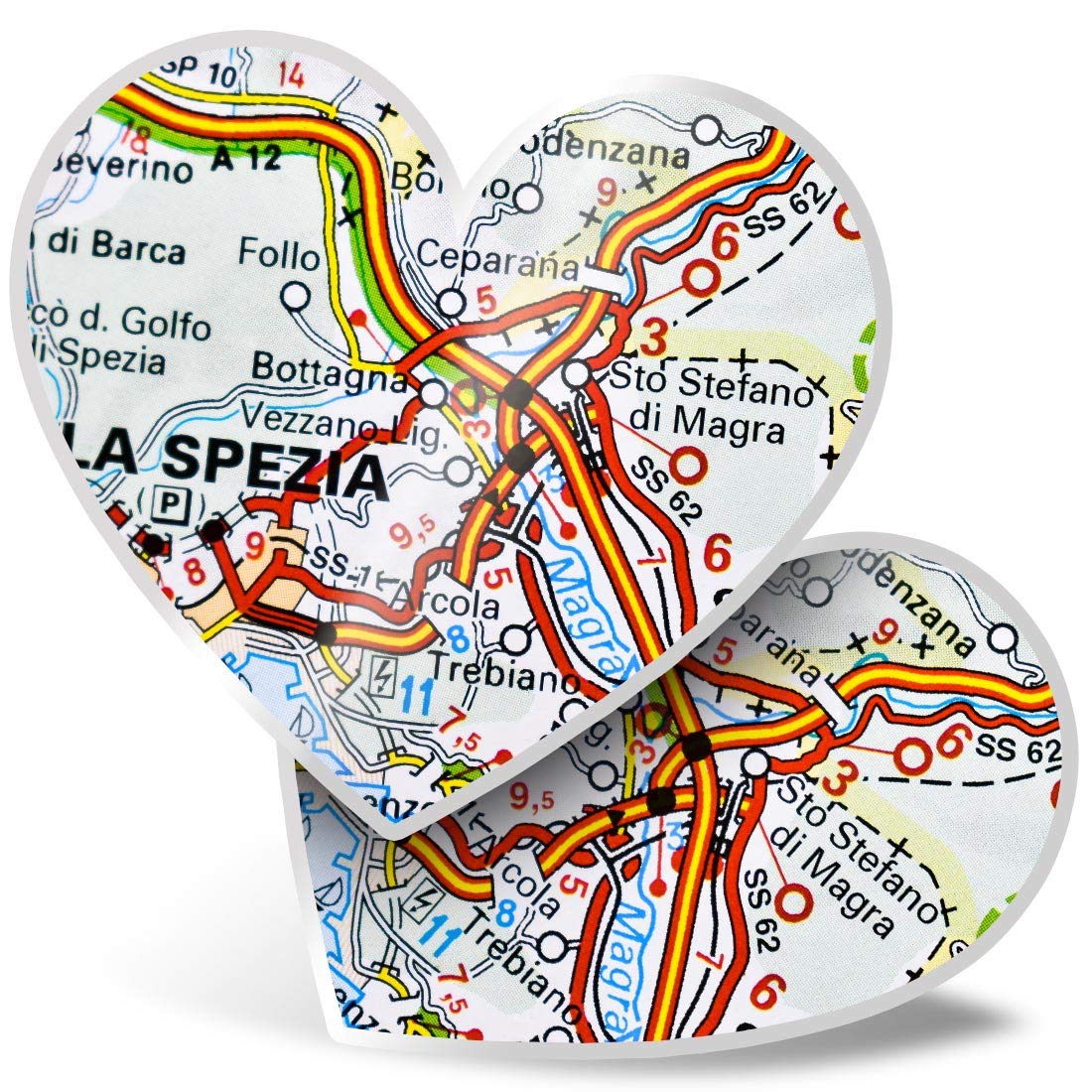 2 x 7.5cm He Stickers - La Spezia Europe Italy Italian Travel Map Decals 45516
