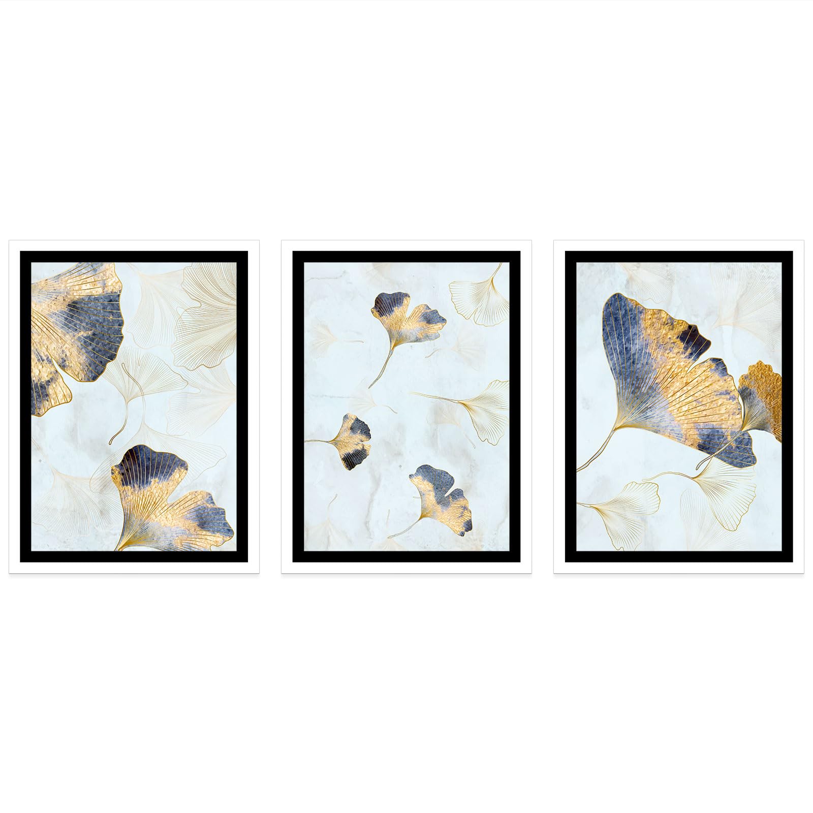 Lumalea - Zestaw 3 plakatów, tryptyk kwiatów, obraz na całej stronie, 3 plakaty, 50 x 70 cm
