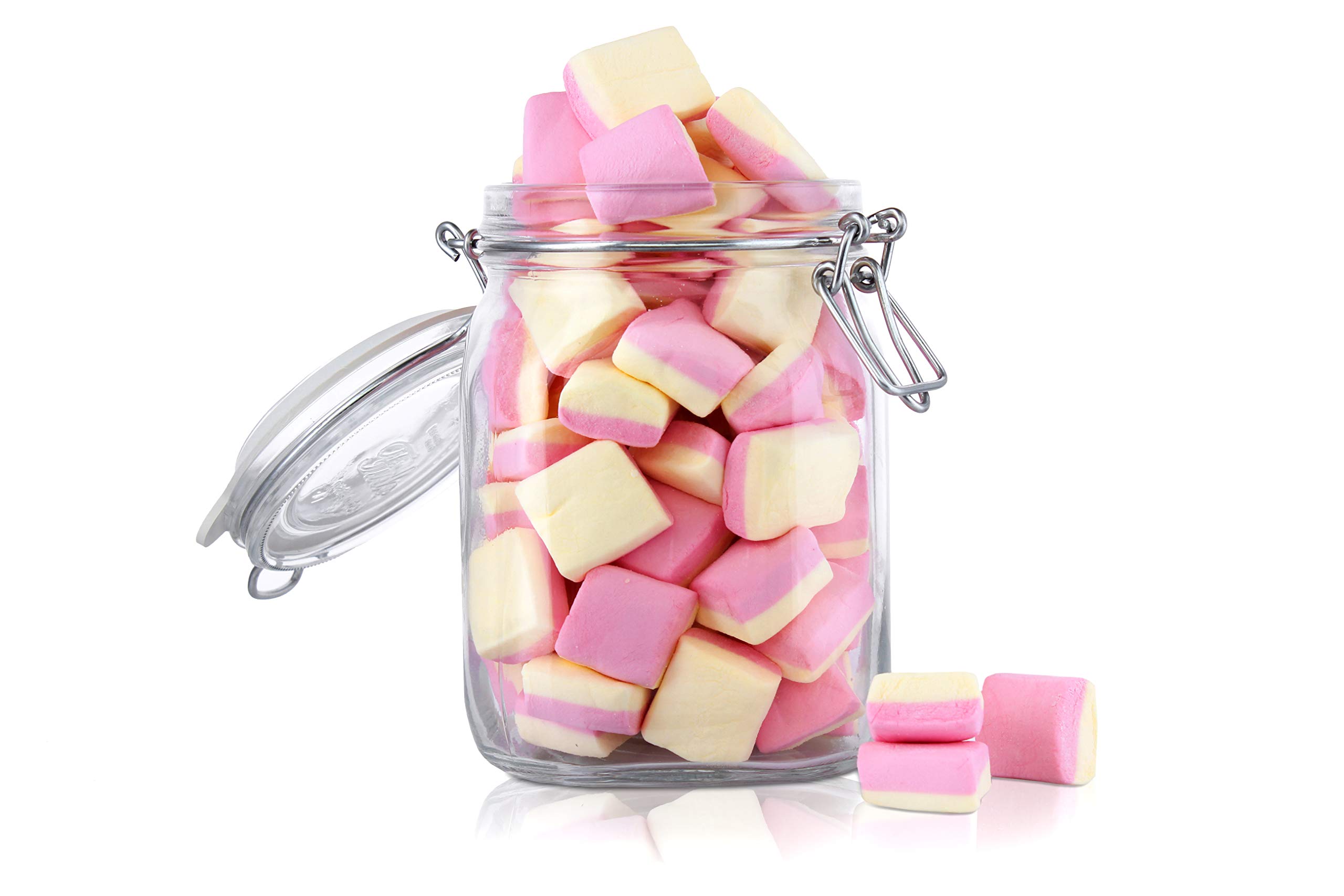 Bormioli Fido - Juego de 12 tarros (1,0 L, cierre hermético, incluye cuaderno de recetas)