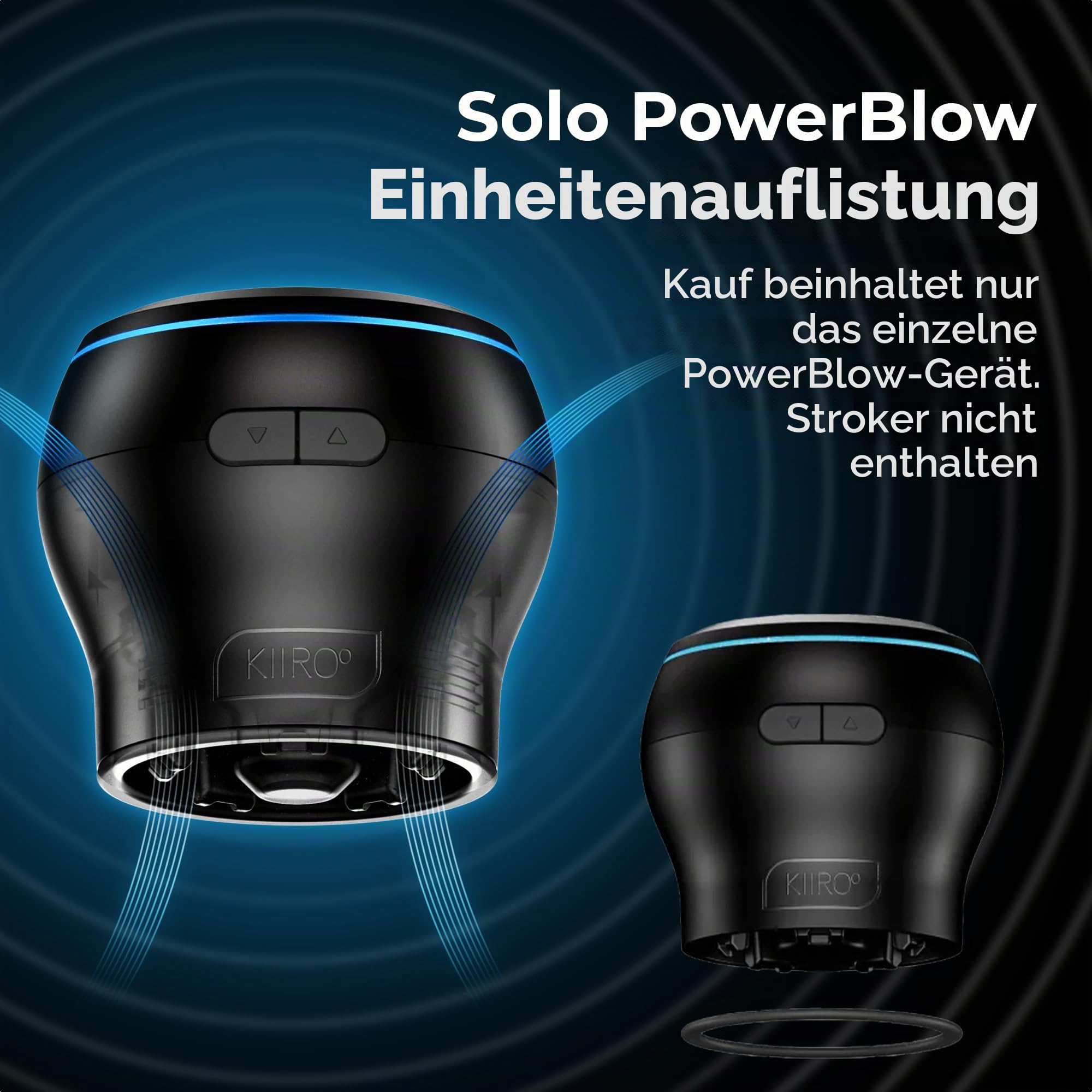 KIIROO PowerBlow Automatischer Masturbator-Aufsatz für Männer – Kompatibel mit KIIROO Feel Strokern – Interaktives Lustgerät mit FeelMe AI – Einstellbare Intensität – Einfache Einrichtung