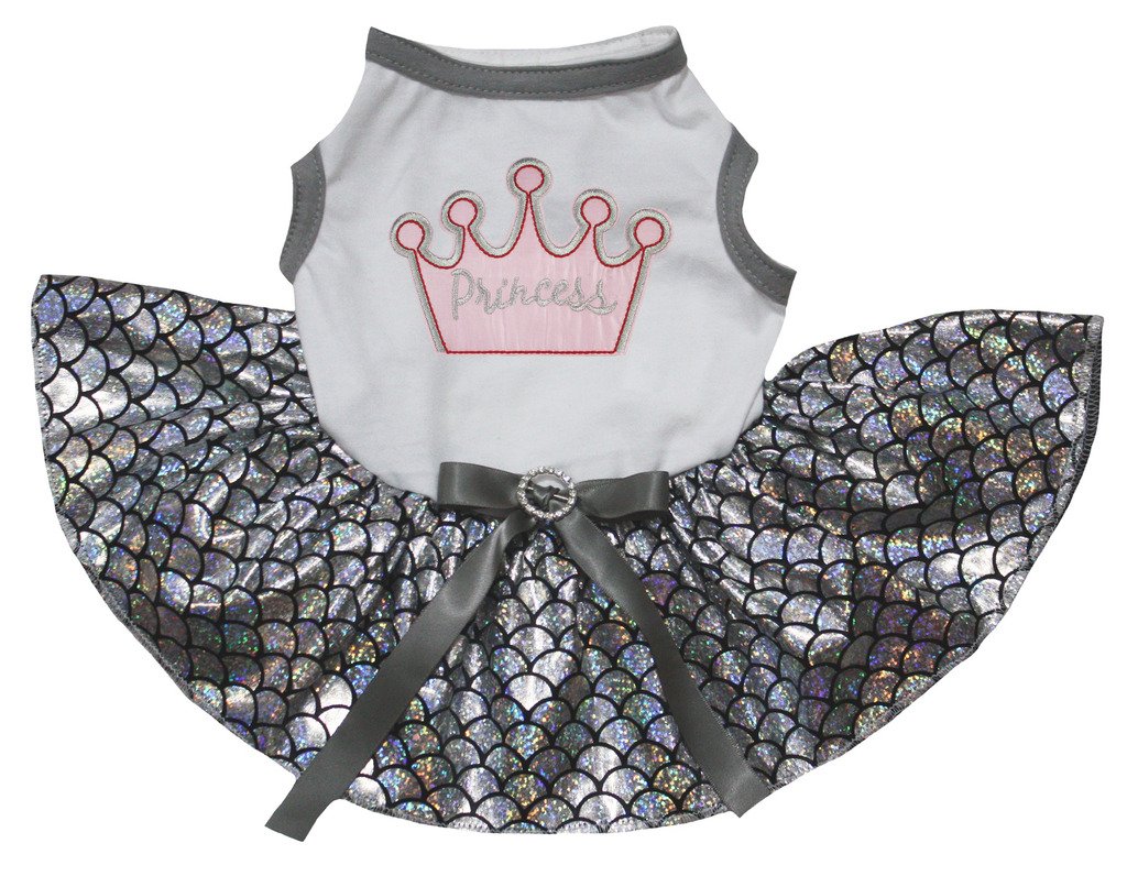 Robe pour chien motif sirène et couronne de princesse idéale pour fêtes et balades