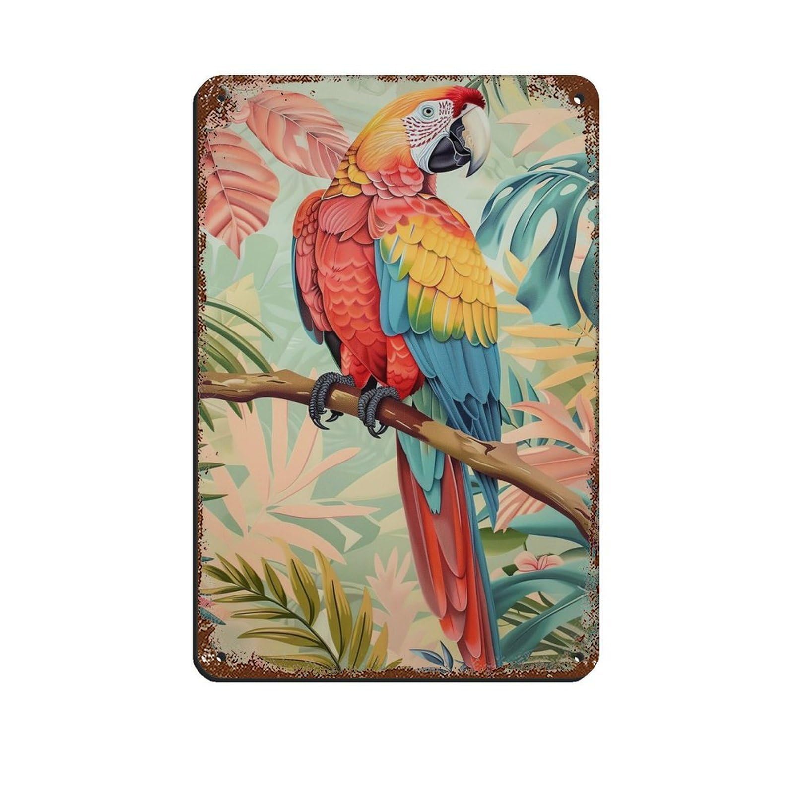 Matisse Wild Parrot Painting Poster Retro Poster Metal Tin Sign Chic Art Retro Iron Painting Bar People Cave Cafe Family Garage Poster Wall Decoration 8x12inch(20x30cm)